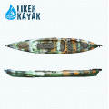 Plastic No Inflatable Kayak for Fishing Single Person with Custom Soft Seat